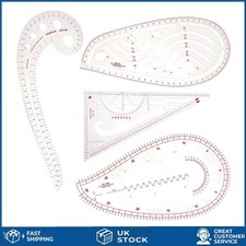 Flexible Clear French Curve Sewing Ruler Set for Pattern Making 4 PCS
