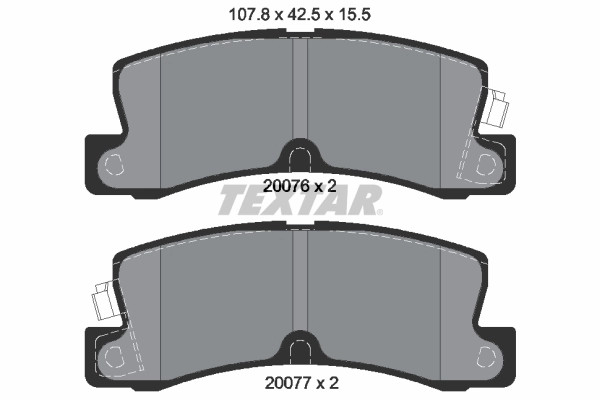 Plaquettes de frein Textar 2007601 pour remplacer les pièces usées OE 0446532010