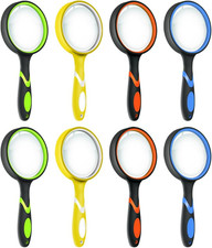 8 Pack Magnifying Glass, 50Mm 10X Glasses Lens Reading Magnifier for Kids and Se