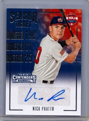 2016 Panini Elite Extra Edition #18U-NP Nick Pratto USA 18U National Team