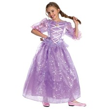 Disney Princess Girls Rapunzel Purple Sparkly Dress Halloween Costume
