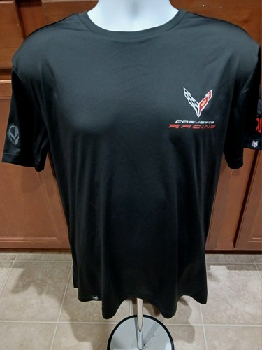 Team Chevy Large Corvette Racing CR.8 Black Activewear Shirt IMSA Motorsports
