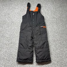 Toddler UNISEX Carter's Kids Gray Orange Overall Snow Pants Winter Size 18 Mon