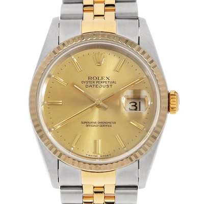 ROLEX Datejust 16233 Champagner Barren W Nummer gebraucht Herren