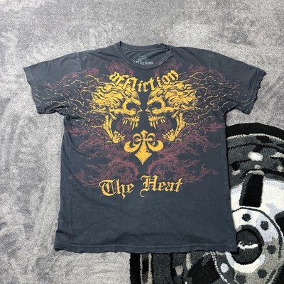Affliction Signature Series Karo Parisyan The Heat Skull T-Shirt Medium