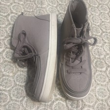 BILLY Sneakers Shoes Classic Grey Jersey Lace High Footwear Youth Big Kid Size 4