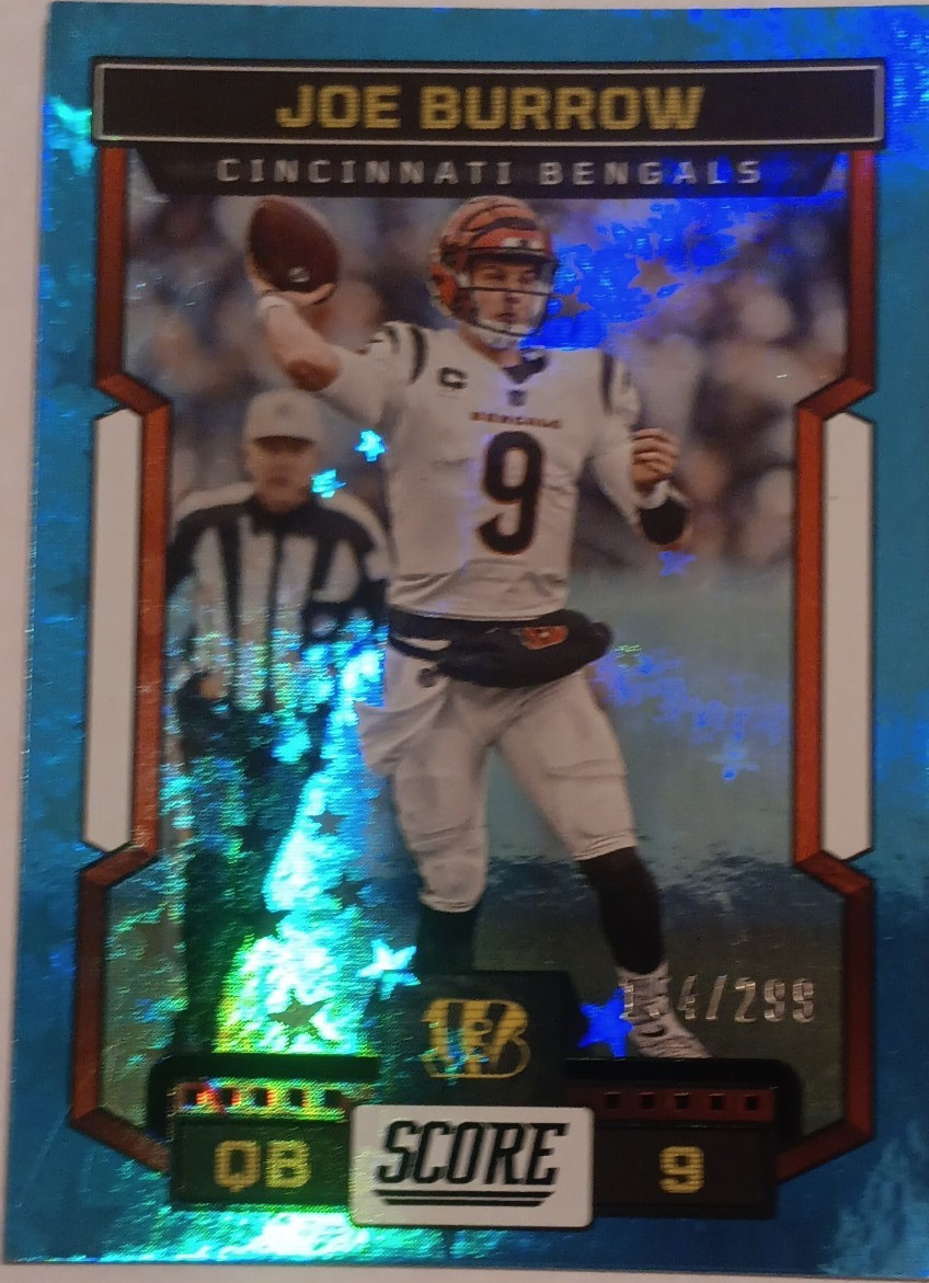 Panini Score 2023 Joe Burrow Cincinnati Bengals #196 Stars 154/299 Football Card