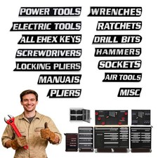 14 Pack of Magnetic Tool Box Labels   Reusable 3D Toolbox Labels Magnetic