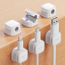 Magnetic Cable Clip Organizer Cord Holder Adhesive Wire Management for Phone USB
