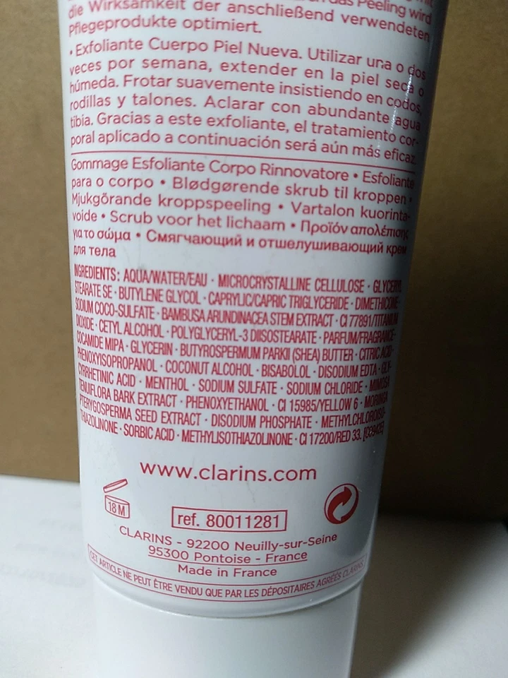 Отшелушивающий скраб для тела для гладкой кожи Clarins 3,5 унции запечатанный  - Изображение 4 из 4