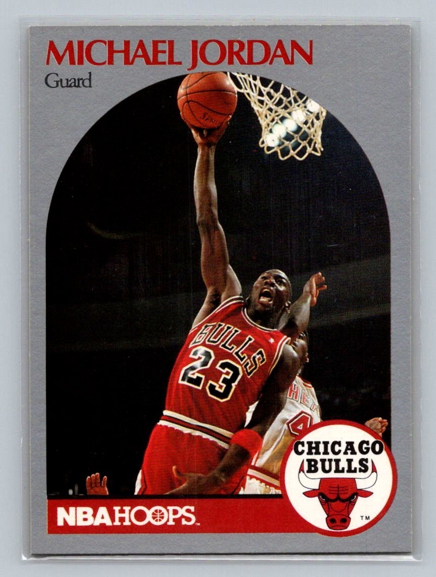 1990-91 NBA Hoops #65 Michael Jordan HOF Chicago Bulls Basketball Card