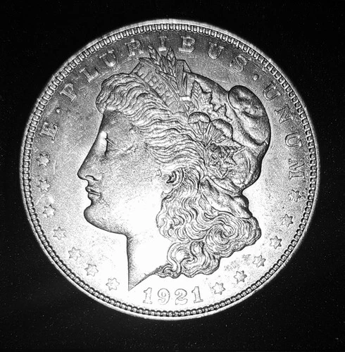 1921-P Morgan Silver Dollar In AU+ Condition