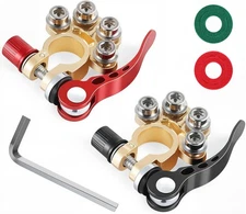 SINGARO Car Battery Terminal Clamp Connector, 4 Way Positive and Negative Pole