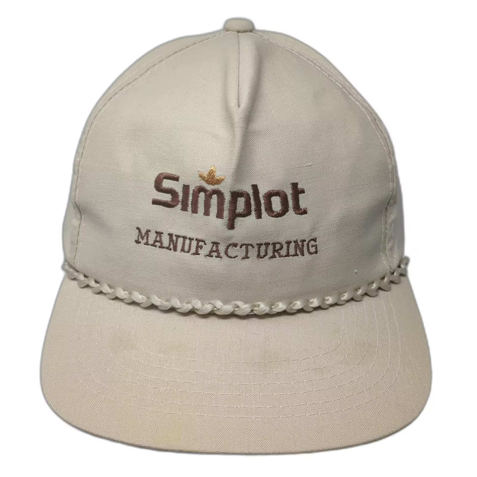Headliner Simplot Manufacturing 5 Panel Hat Beige… - image 1