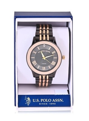 U.S. Polo Assn Analog Watch W/Adjustable Band Black USC80733WM New