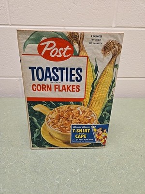 Vintage Post Toasties Corn Flakes Mighty Mouse T-Shirt With Cape
