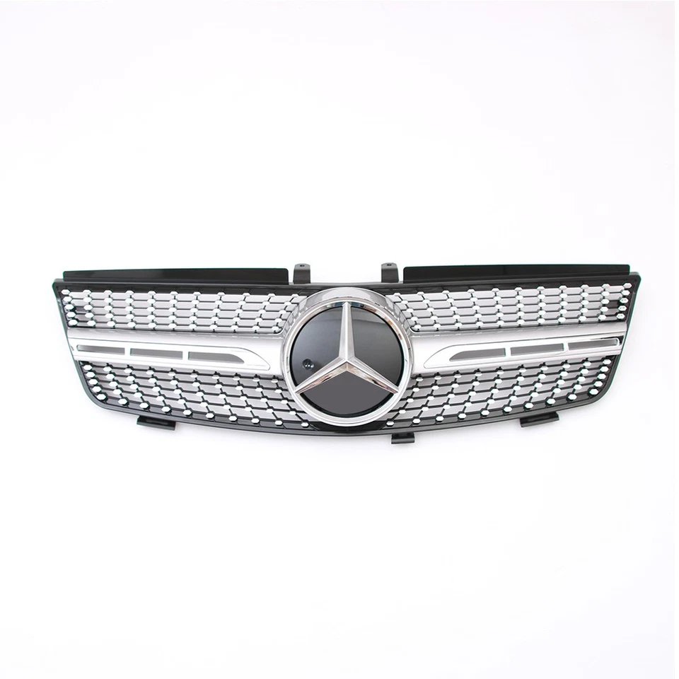 Front Grille w/Emblem For Mercedes Benz W164 ML320 ML350 ML500 2005-2008 Grill - Imagem 3 de 4