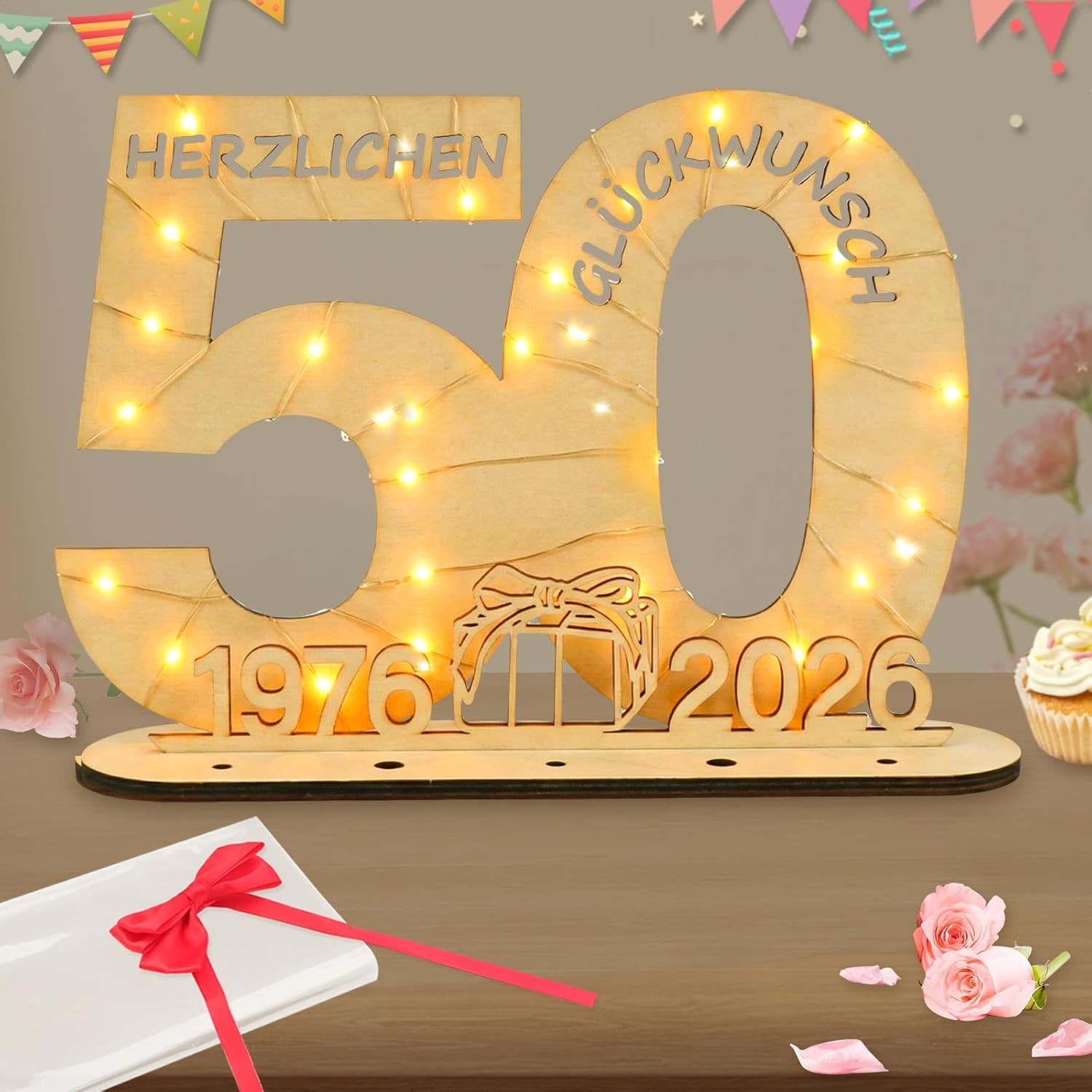 Originelle Geschenk 50 Geburtstag Frau Mann 1976-2026, Goldene Hochzeit 50, Geld