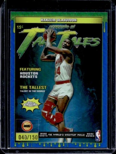 2025 Topps Chrome Hakeem Olajuwon Refractors Blue (RAW)