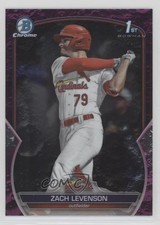 2023 Bowman Draft Chrome Fuchsia Lunar Refractor /199 Zach Levenson #BDC-149 nd3