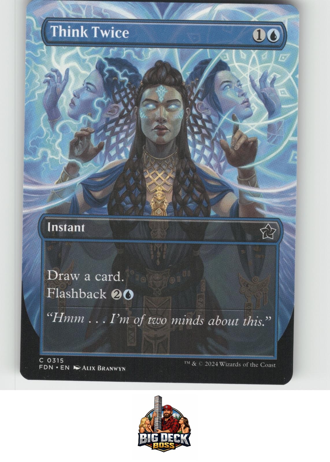 Think Twice (Borderless) Foundations Common 315 MTG Near Mint