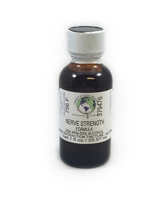 Nerve Strength Formula Herbal Tincture 1 fl oz - Calm Blend Oatstraw & Skullcap
