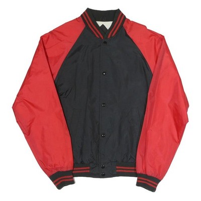 MTA PRO Herren Bomberjacke Schwarz Rot Mit Knöpfen Polyester-Mix Größe S Outdoor