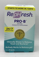 RepHresh Pro-B Probiotic Supplement for Women 30 Oral Caps Exp 8/26