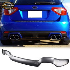 Rear Bumper Lip Fit 08-14 Subaru Impreza Wrx Hatchback 5dr Sti Diffuser Gray Abs