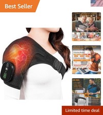 Shoulder Heating Pad with Massager,Rotator Cuff Shoulder Pain Relief,Black