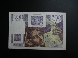 France : Billet/banknote 500 Francs Chateaubriand de 1945 P 129