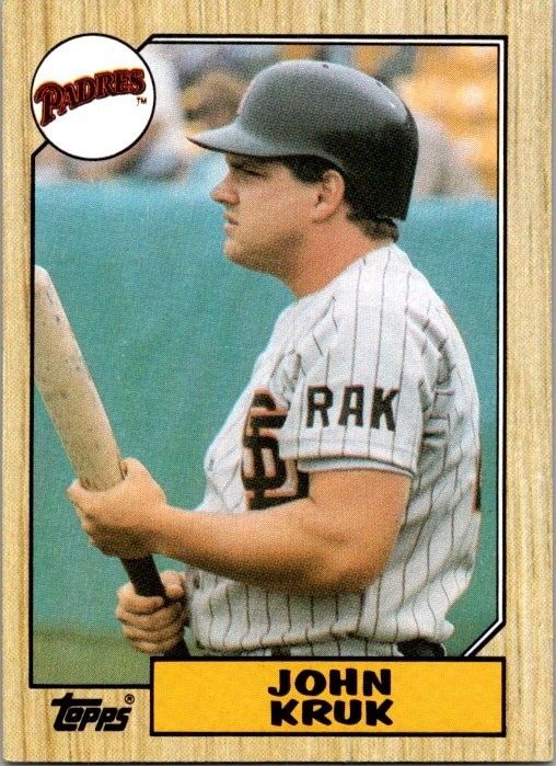 John Kruk - 1987 Topps - # 123 - ROOKIE - Padres