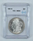 1881-S Morgan Silver Dollar MS64 ICG *7590