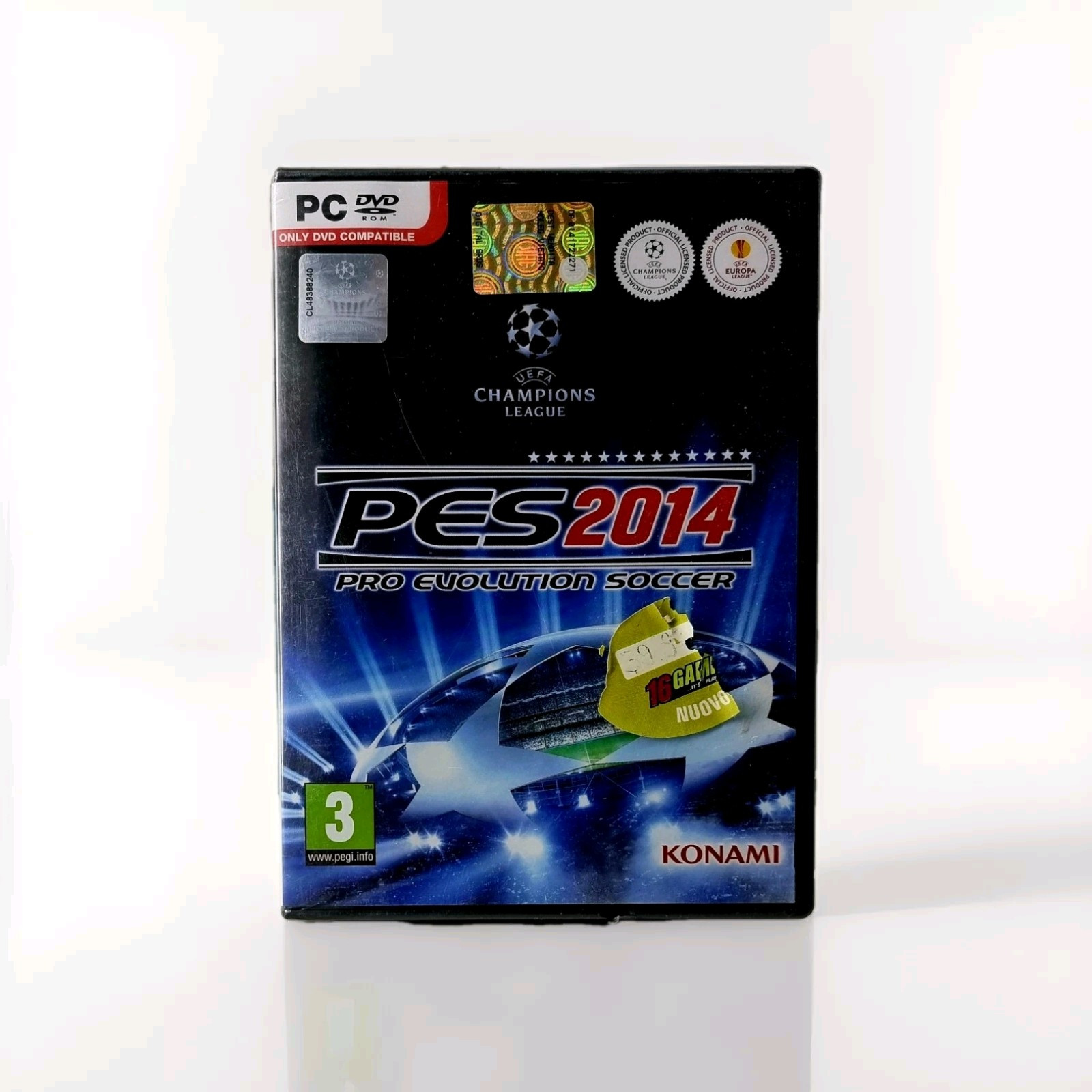 PRO EVOLUTION SOCCER 2014 PES 2014 PC DVD ROM KONAMI NUOVO SIGILLATO