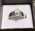 5mm Moisanite Sterling Silver Princess Florentine Size 8 — photo 3