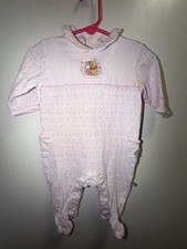 Disney Pink Winnie the Pooh Long Sleeve Button Coverall One-Piece 0-3 Months