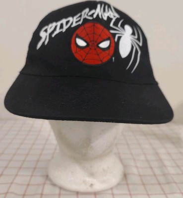 Marvel Spiderman Trucker Cap Hat Black Mens Adjustable Embroidered Mesh