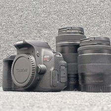 Canon EOS Kiss X7i DSLR Camera Kit with 18-55mm  55-250mm Lenses, 18MP Used