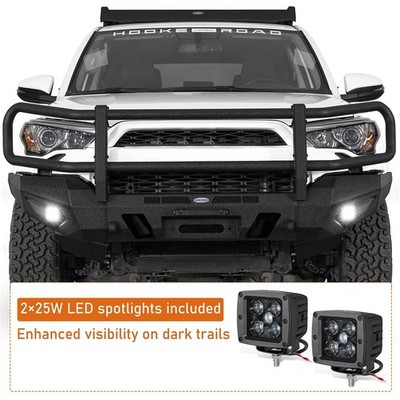 Fit 2014-2024 Toyota 4Runner Front Bumper w/Grille Guard & Spotlights Truck Part
