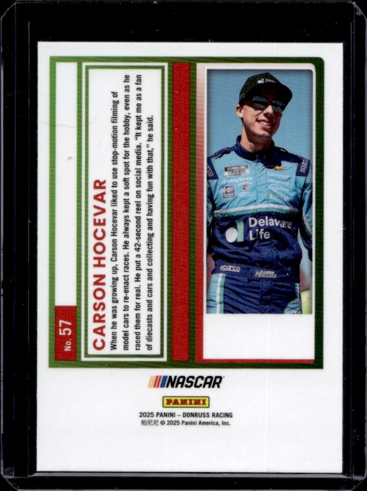 2025 Donruss NASCAR Carson Hocevar Optic #57 - Image 2 of 2