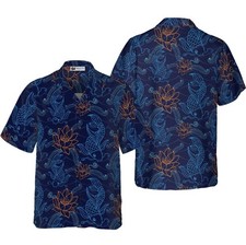 Koi Fish And Lotus Hawaiian Shirt