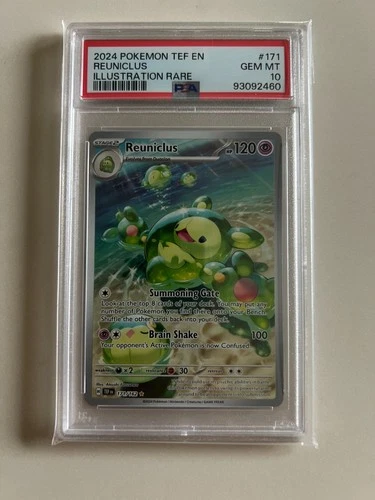 2024 POKEMON TEF EN-TEMPORAL FORCES ILLUSTRATION RARE #171 REUNICLUS PSA 10 GEM