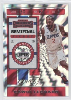 2019-20 Panini Contenders Semifinal Ticket 12/149 Kawhi Leonard #55 7y2