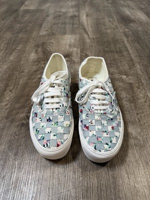 Size 8 - Vans Authentic Stackform Woven - Floral and Denim