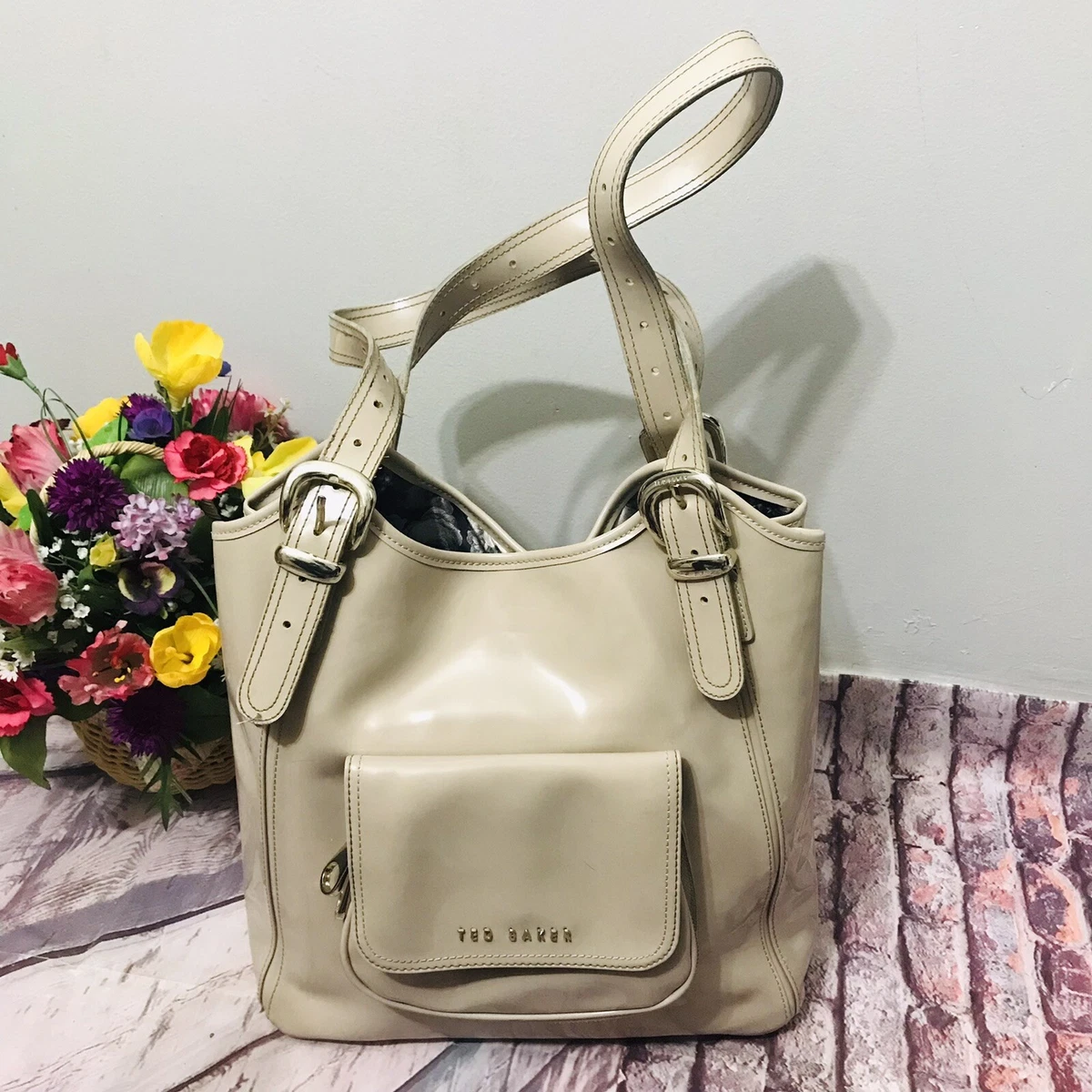 Ted Baker Nude London Patent Large Tote Purse eBay