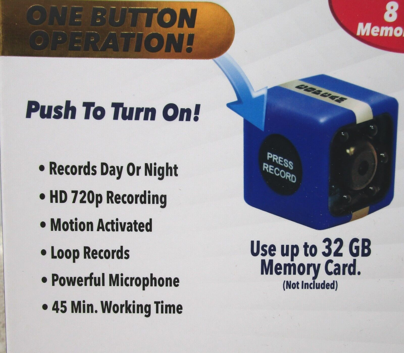 NEW ATOMIC BEAM COP CAM MOTION ACTIVATED SECURITY CAMERA