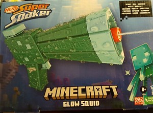 NERF Super Soaker Minecraft Glow Squid Water Blaster Gun - New In Box!!