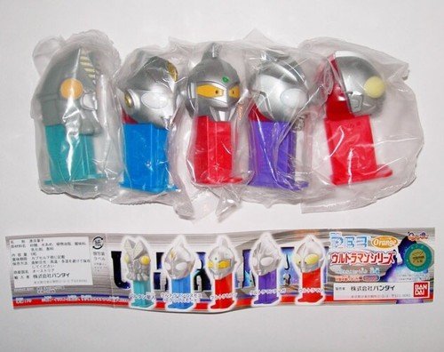 Lot de 5 figurines Bandai Ultraman Mini Pez Gashapon NEUF - Photo 1/3
