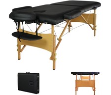 BestMassage 2" Pad 84" Black Massage Table Free Carry Case Bed Spa Facial T