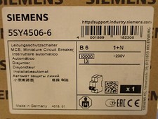 New Siemens 5SY4506-6 Miniature Circuit Breaker 6 Amp 2 Pole